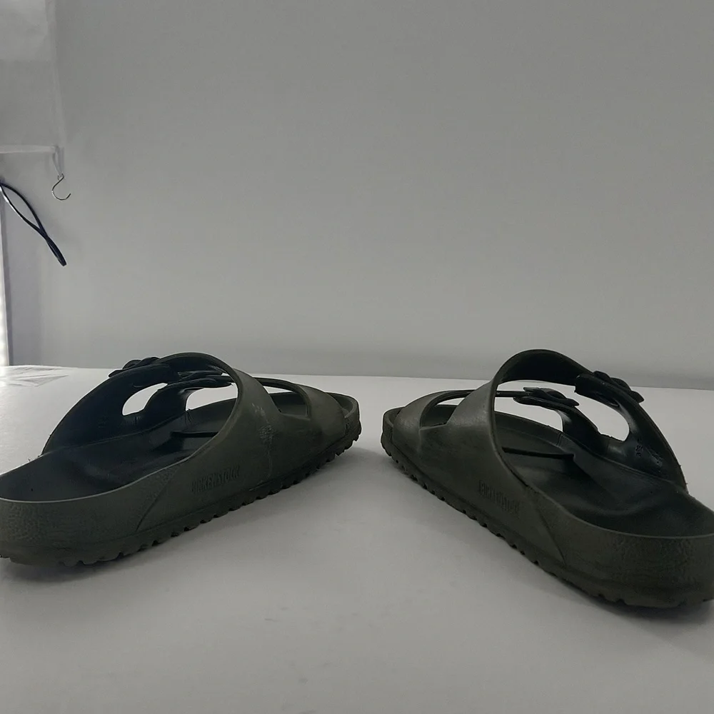 Birkenstock Olive Green Sandals Size 45 Mens 12 - Picture 3 of 9